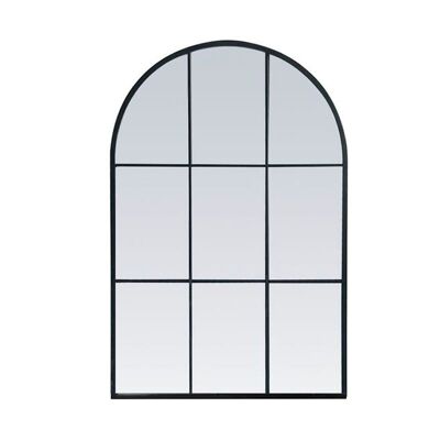 ESPEJO PARED 90X137CM FORMA VENTANA NEGRO HH294748