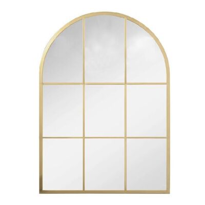 ESPEJO PARED 90X137CM FORMA VENTANA ORO HH294753