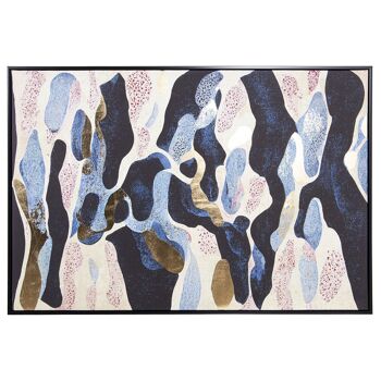 TABLEAU SUR TOILE CADRE BOIS NOIR 80X120CM ABSTRAIT _EXT:82.6X4.3X122.6CM ST36432 1