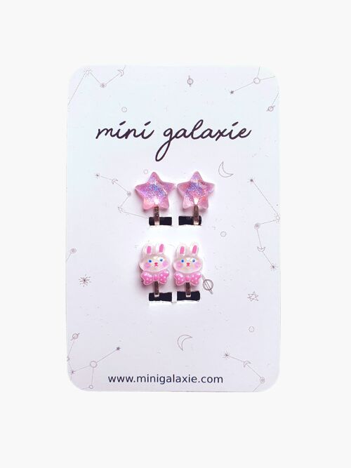 Boucles d'oreilles clips pour enfant - Collection SURPRISE 🎁 La vie en Rose 🌸 (modèle aléatoire)