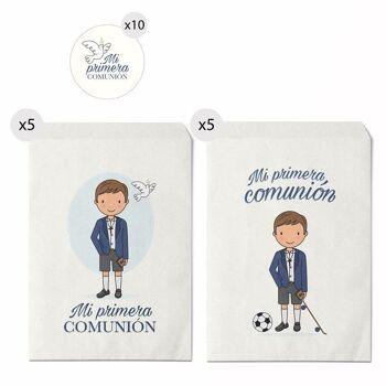 JUEGO DE 10 SOBRES DE REGALO 16X24 COMUNION NIÑO HH3041190