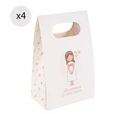 JUEGO DE 4 CAJAS PARA REGALOS COMUNION NIÑA HH3041185