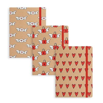 LIBRETA CON GOMA M CRAFT AMOR 2M HH26631046