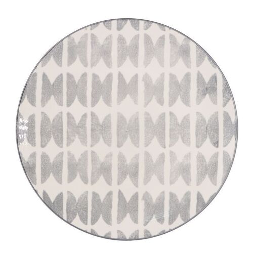 PLATO 27CM ESTAMPADO GRIS HH308136