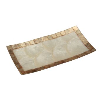 NACRE CENTRE 20X10CM BORD GRILLÉ NATUREL _20X10X1CM ST37426 1