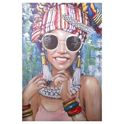 CANVAS PICTURE 80X120CM GIRL WITH SUNGLASSES _80X3X120CM ST34847
