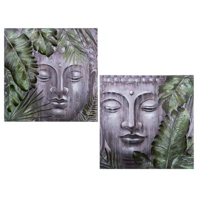 CANVAS PICTURE 80X80CM ASSORTED BUDDHA 80X3X80CM ST69127