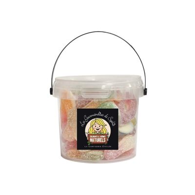 Bonbons - Seau Duo acidulé : Anneaux / mini langues