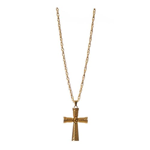 Cross Golden Necklace Metal
