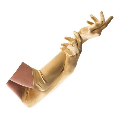 Nylon Gloves Gold Long - 40 cm