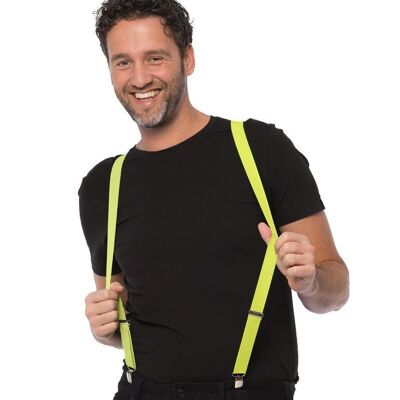 Suspenders Neon Yellow - Width 3 cm