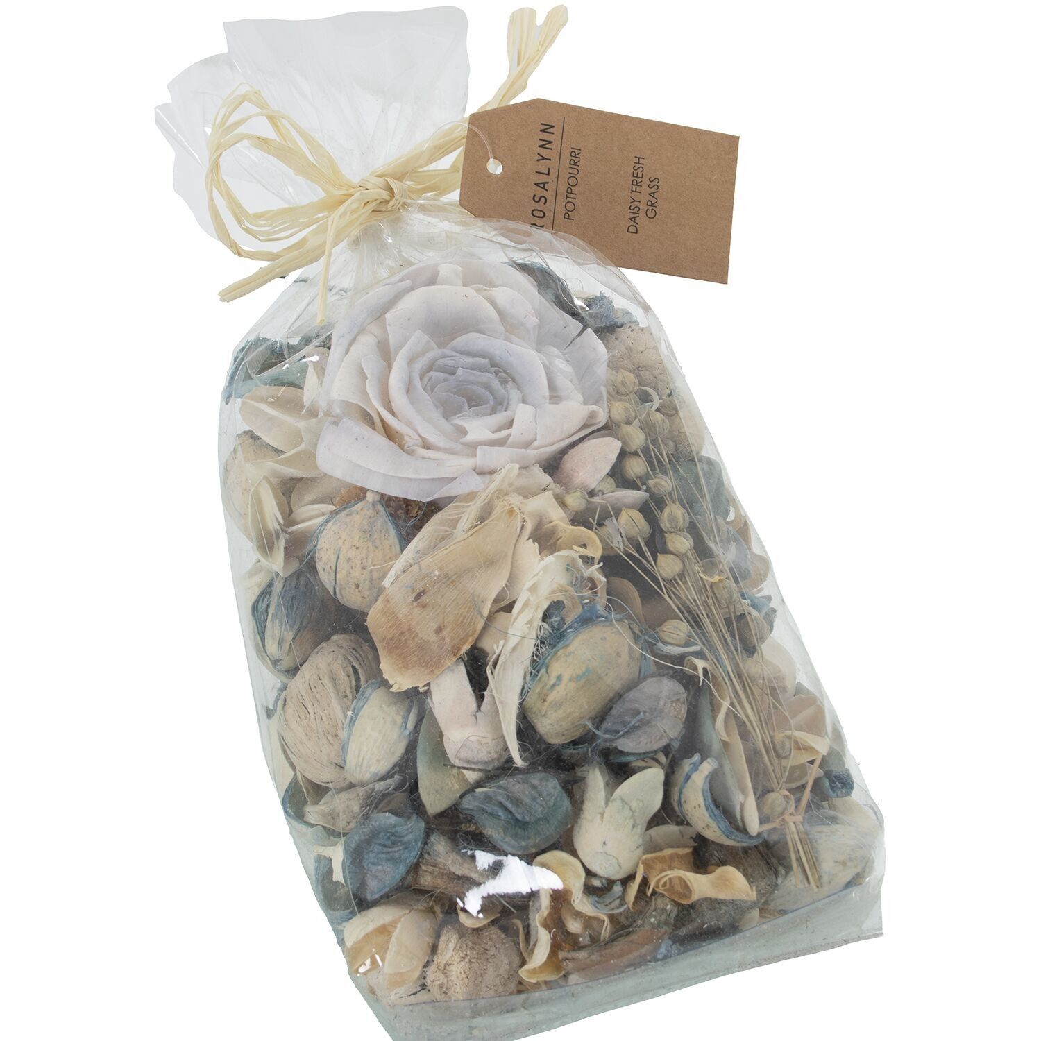 Sacchetto blu con foglie e fiori aromatici essiccati, 200 grammi, st26655
