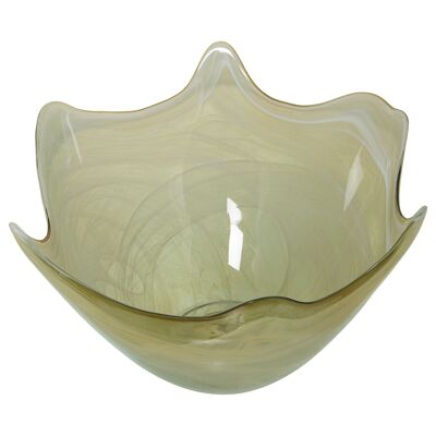GREEN RECYCLED GLASS CENTER, BOWL °30X18CM ST11029