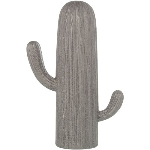 FIGURA CACTUS CERÁMICA PLATEADA 38CM 25X11X38CM ST52410