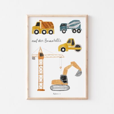 Poster Baustelle A4