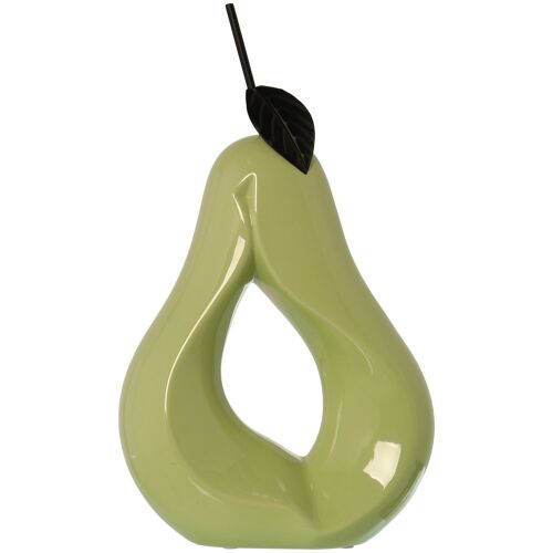 FIGURA CERÁMICA PERA 30CM VERDE+99914(RABILLO DE HIERRO) _21,5X10,5X38CM ST57463