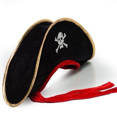 Cappello da pirata Nero/Rosso