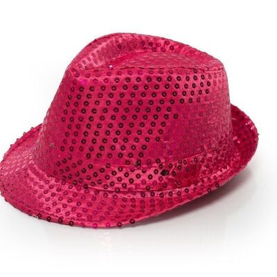 Spangles Hat Hot Pink with light