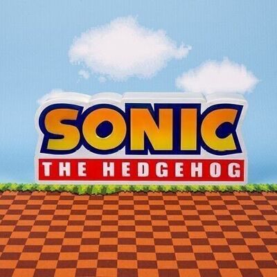 Luz con el logotipo de Sonic The Hedgehog