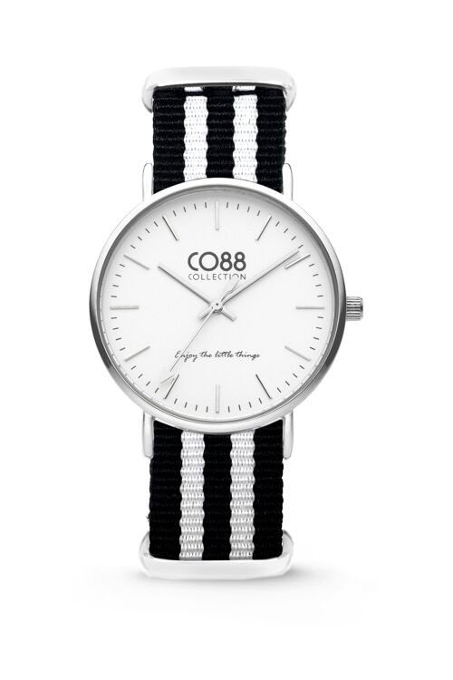 CO88 Watch IPS 36mm white w/nato strap black/white