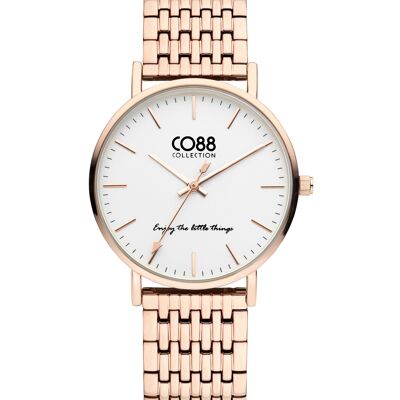 Orologio CO88 IPR 36mm bianco con cinturino in rete IPR