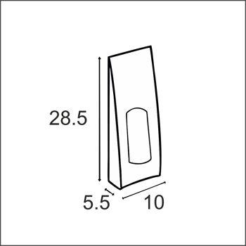 Sacs à fenêtre – 28.5×10+5.5 cm – 100 pièces 2