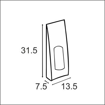 Sacs à fenêtre – 31.5×13.5+7.5 cm – 100 pièces 2