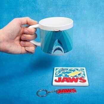 Ensemble tasse, sous-verre et porte-clés JAWS 3