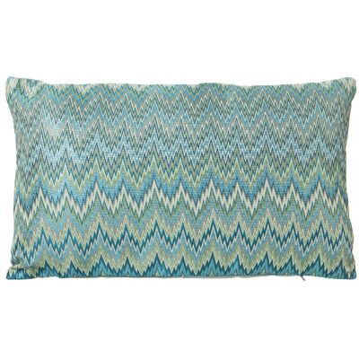 CUSHION 30X50CM BLUE POLYESTER/ZIPPER 30X50CM ST50539