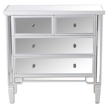 COMMODE BOIS/MIROIR 4 TIROIRS BLANC 85X33X84CM ST48935 3