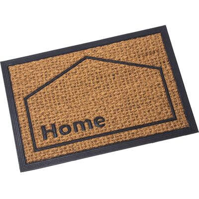 Paillasson en fibre de coco et caoutchouc -Maison- _40X60X1CM ST63285