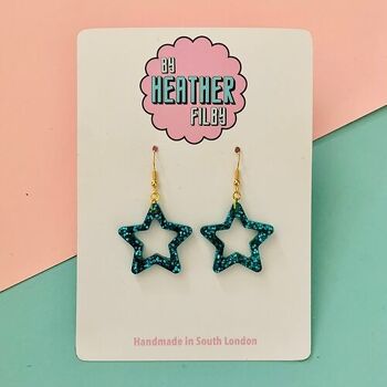 Petites boucles d'oreilles étoiles scintillantes 2