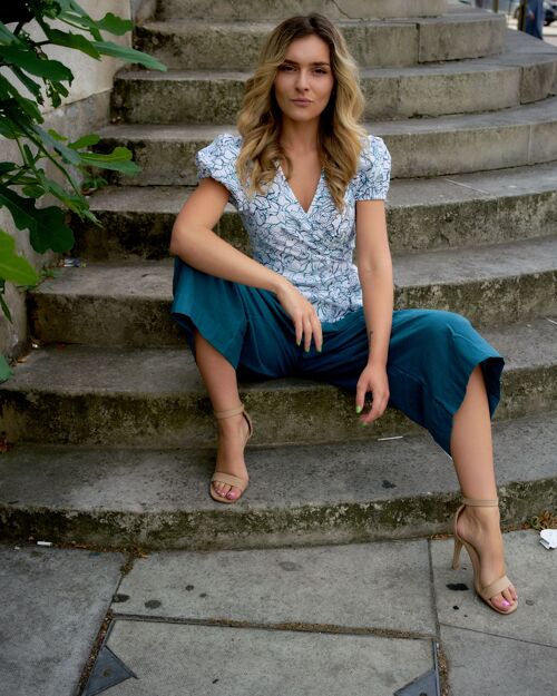Sustainable Organic Cotton Teal Trousers