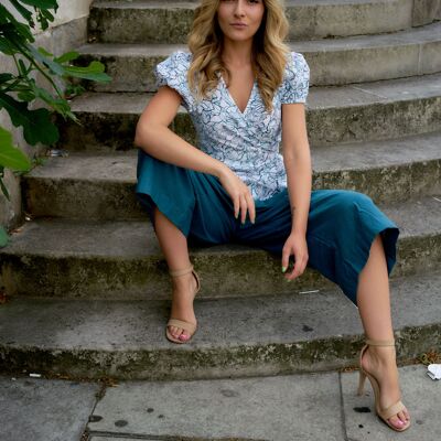 Sustainable Organic Cotton Teal Trousers