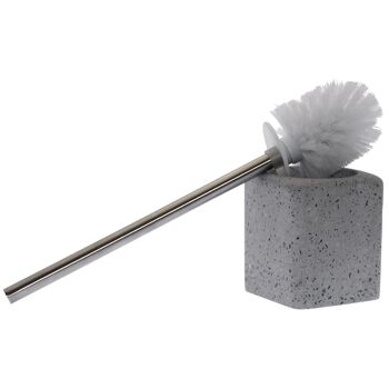 SUPPORT DE TOILETTE DE SALLE DE BAIN EN ACRYLIQUE GRIS/SPIKE _10X10X41CM ST87223 2