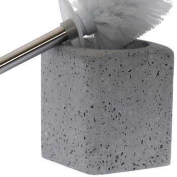 SUPPORT DE TOILETTE DE SALLE DE BAIN EN ACRYLIQUE GRIS/SPIKE _10X10X41CM ST87223 3