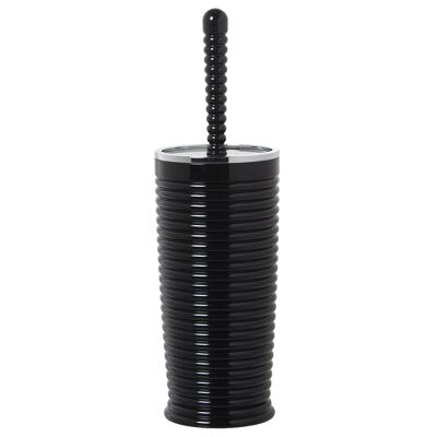 PORTA WC BAGNO IN ACRILICO NERO _°10X34CM, SUPPORTO:°10X22CM ST86252