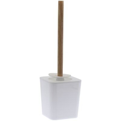 SUPPORT TOILETTE SALLE DE BAIN ACRYLIQUE/BOIS BLANC _12X12X38CM ST87291