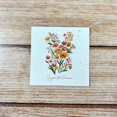 Small traditional square greeting cards Happy Mother's Day per 5