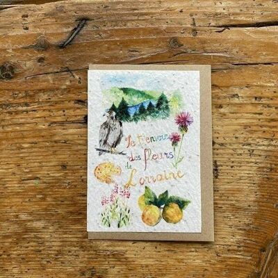 Seeded greeting card to plant Lorraine in batch of 1 x 10