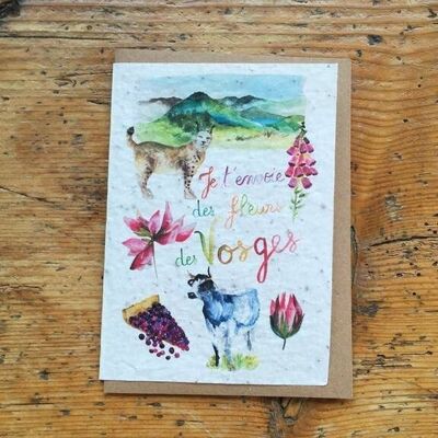 Card to plant seeded I send you flowers from the Vosges by 5