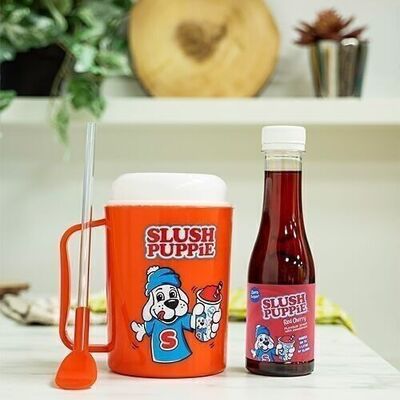 SLUSH PUPPiE Tazza per la produzione di zucchero zero con sciroppo di ciliegia rossa