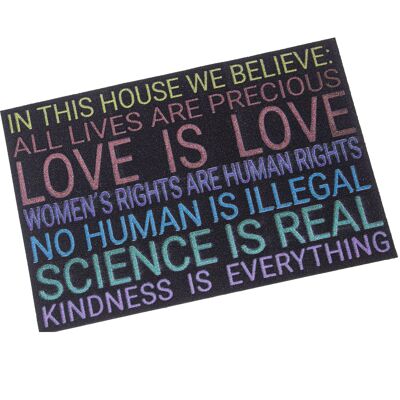POLYESTER DOORMAT WITH PVC BACK -LOVE IS LOVE- 40X60X1CM ST63317