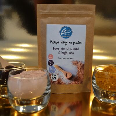Powder face mask – Good glow and exfoliant with pink clay