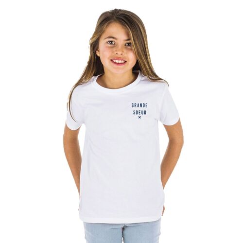 TSHIRT BLANC GRANDE SŒUR X CŒUR WAF