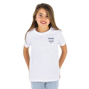 TSHIRT BLANC GRANDE SŒUR X CŒUR WAF