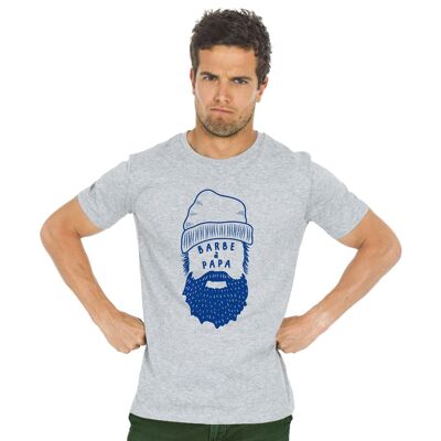 TSHIRT GRIS CHINE BARBE À PAPA