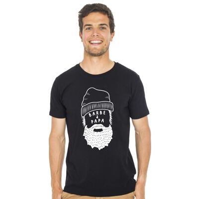 TSHIRT NOIR BARBE À PAPA