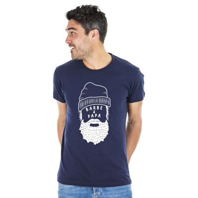 T-Shirt aus marineblauer Baumwolle