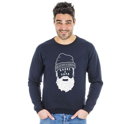 MARINEBLAUES SWEATSHIRT AUS BAUMWOLLE